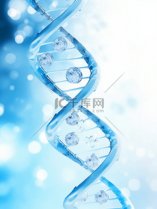 基因医疗科技背景图片_蓝色生物科技基因双螺旋结构图片4