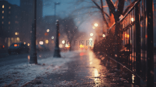 干旱大地下雨背景图片_冬天雨雪天气城市寒冷氛围背景(5)