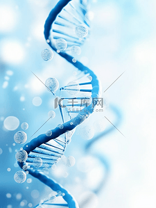 蓝色生物背景图片_蓝色生物科技基因双螺旋结构图片6