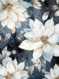 白色花朵梦幻花朵纹理6素材