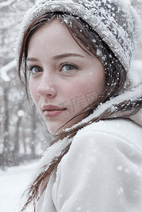 冬日外国年轻女性人像肖像摄影图5