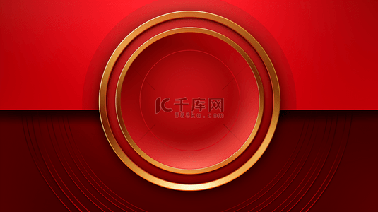红色简约圆环装饰背景16