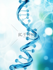 蓝色生物科技基因双螺旋结构图片2