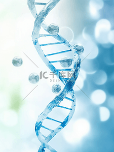 基因细胞背景图片_蓝色生物科技基因双螺旋结构图片9