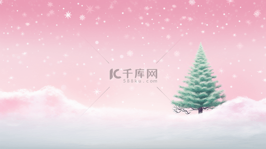 小清新树林背景图片_彩色渐变淡雅唯美冬季雪景背景8