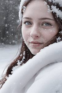 冬日外国年轻女性人像肖像摄影图9