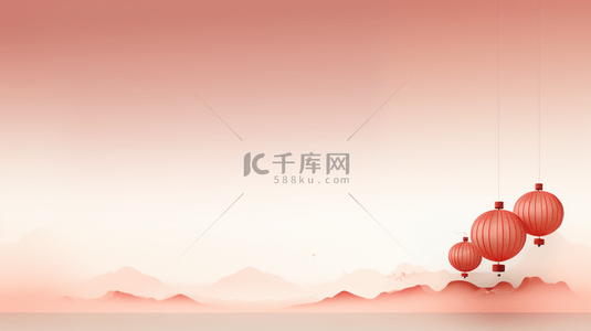 国远山背景图片_粉色淡雅中国风春节装饰背景9