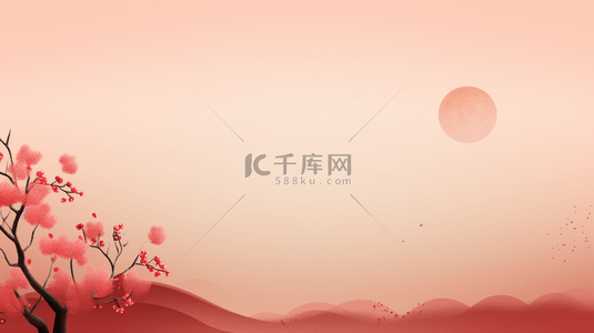 粉色淡雅中国风春节装饰背景29