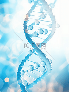 基因医疗科技背景图片_蓝色生物科技基因双螺旋结构图片7