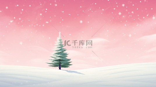 唯美冬季雪景背景图片_彩色渐变淡雅唯美冬季雪景背景3