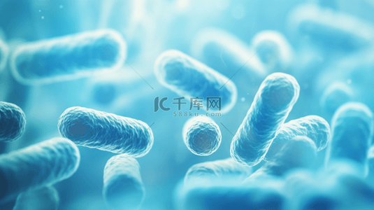 细菌蓝色背景图片_蓝色杆状病菌药物微观世界背景(10)
