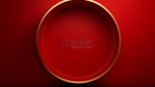 红色简约圆环装饰背景12
