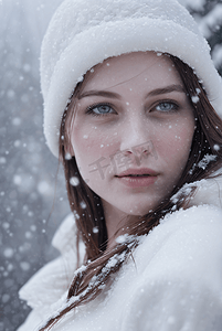 冬日外国年轻女性人像肖像摄影图7