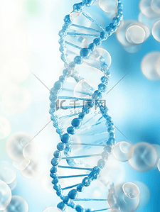 蓝色生物科技基因双螺旋结构图片1