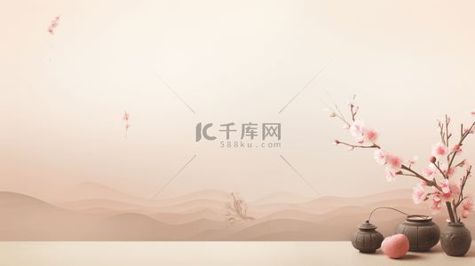 粉色淡雅中国风春节装饰背景32