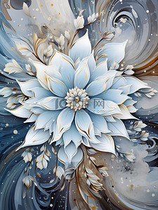 白色花朵梦幻花朵纹理13素材