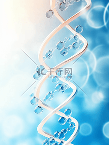 蓝色生物科技基因双螺旋结构图片12