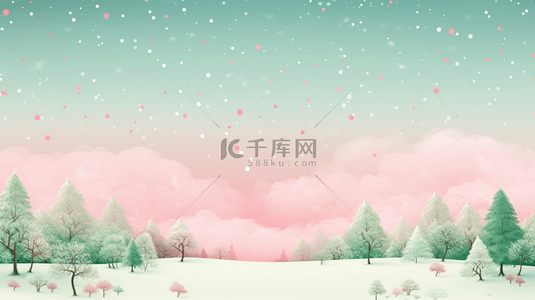雪景浮动gif背景图片_彩色渐变淡雅唯美冬季雪景背景1