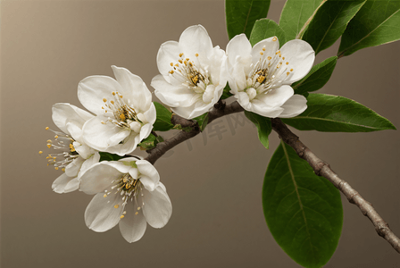 春天盛开的白色花朵图片24