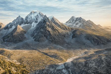 冬季高山山脉冰雪景观图片242