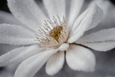 黄色花蕊白色花瓣的花朵图7高清图片