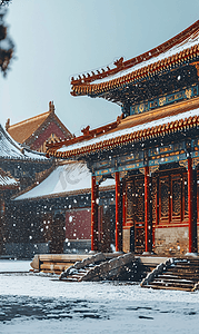 冬季故宫紫禁城雪景
