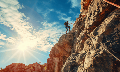 企业文化攀登登山人物攀爬励志摄影图27