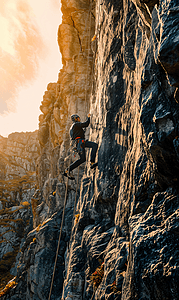 企业文化攀登登山人物攀爬励志摄影图18