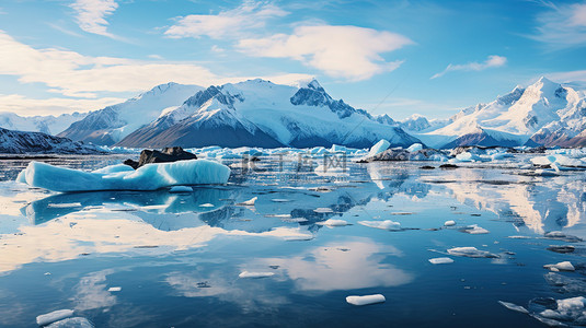 冰块融化背景图片_冰川融化全球变暖10设计