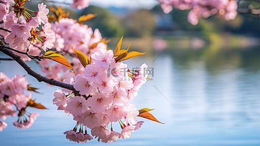 公园樱花背景图片_樱花盛开春天花朵10设计