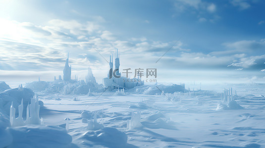 雪景城市背景图片_冰封的城市冬天雪灾3背景图片