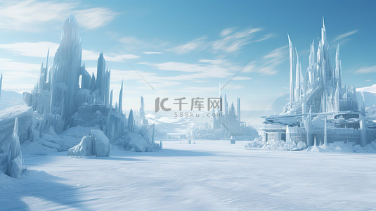 寒潮背景图片_冰封的城市冬天雪灾12背景图片