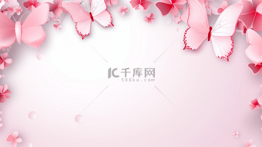粉色唯美盛开花朵装饰背景9