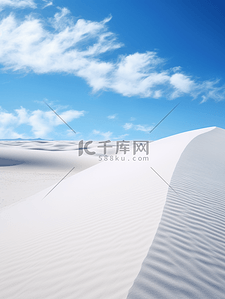 清新大气高端背景图片_蓝色白云沙漠画风简约大气背景图18