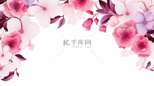 粉色唯美盛开花朵装饰背景13