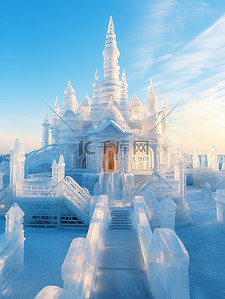 雄伟的冰雕雪城堡3设计