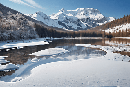 冬季户外积雪雪景图50高清图片