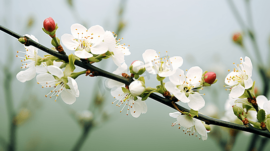 自然景色冬天植物花朵盛开的腊梅花摄影图高清图片