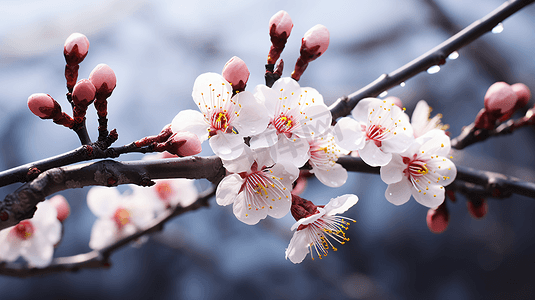 冬日盛开的腊梅花花朵高清图片摄影图自然风景