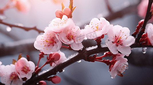 冬季植物花摄影照片_冬天怒放的腊梅花自然风景摄影图高清图片