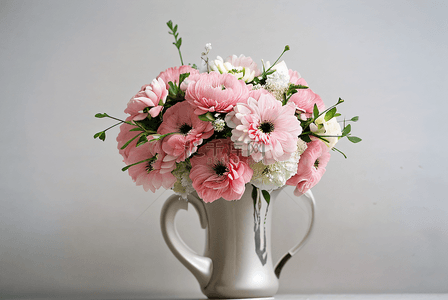 花瓶里的美丽花束鲜花照片202素材