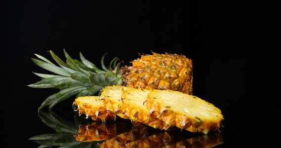 切片菠萝凤梨新鲜热带水果宣传
