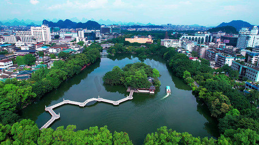 5.夏季风光桂林航拍两江四湖风景区