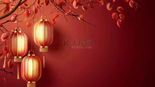中国红龙年春节主题背景