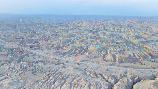 中国石油青海油田开采大景航拍