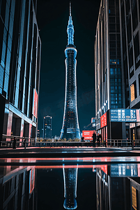 城市高楼建筑夜景图片102