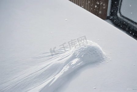 寒冷冬季厚厚的白色积雪图294高清图片