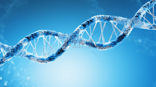 蓝色医学细胞生物科技基因DNA背景图14