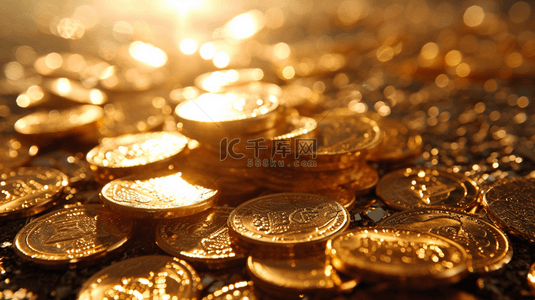 金色金币背景图片_金色货币金币财富商务贸易背景图5