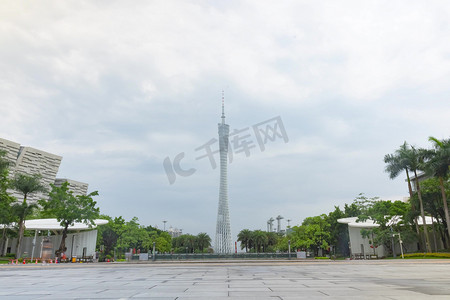 广州塔实拍摄影照片_广州花城广场广州塔地标建筑实拍